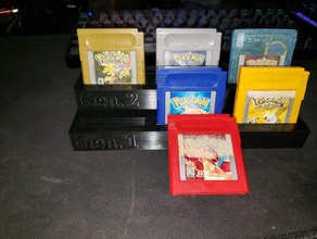 pokemon cartridge holder gen 1&2 Patrone Halter gameboy advance Spiel-Kassette nintendo video-Spiel 3d print model - Mito3D
