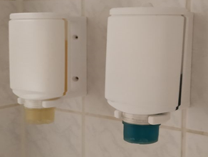 shower gel dispenser holder aqua senses refillable 3d print model - Mito3D