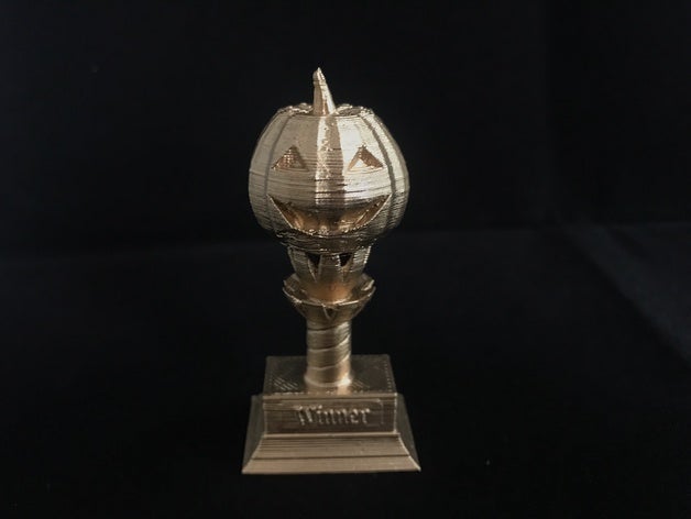 halloween trophy best costume pumpkin pumpking trophies winner winning 3D print model - Mito3D