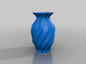 virajlı vazo 3d print model - Mito3D