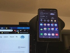samsung galaxy S 8 - telefonu tutucu, kablosuz şarj cihazı bilgisayar monitörü 3d print model - Mito3D