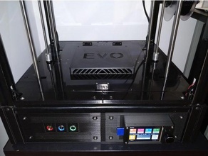 hypercube évolution de fond du boîtier v2 140mm ventilateur evo l'évolution l'imprimante 3d print model - Mito3D