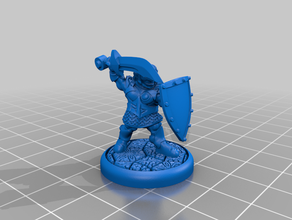 gnomeo paladino dnd masmorras e dragões a figura miniatura miniaturas rpg tampo de mesa wargaming 3d print model - Mito3D