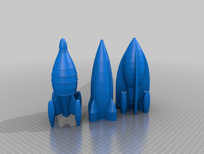 rocket collection 02 rockets 3d print model - Mito3D