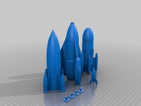 rocket collection 03 3d print model - Mito3D