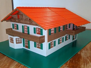 semi-detached duplex house bavaria bayern building dhh doppelhaus scale model 3d print model - Mito3D