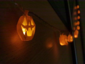 la calabaza de halloween guirnalda citrouille decoración garland - guirlande jack-o-lantern linterna spooky 3d print model - Mito3D