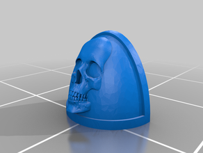 crâne shoulderpad doom de la légion l'espace soldats 3d print model - Mito3D