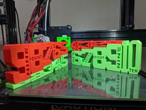 stacking numbers - remix 3d print model - Mito3D