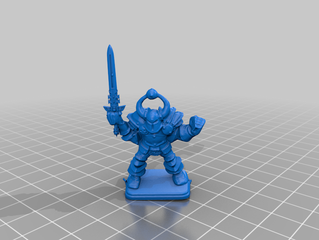 heroquest chaos warrior sword 3D print model - Mito3D