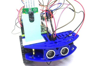 raspberry pi camera mount 2wd robot chassis 3d print model - Mito3D