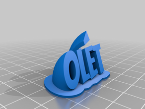 letras olet customized 3d print model - Mito3D