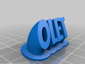 letras olet2 customized 3d print model - Mito3D
