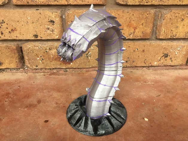 bore worm dungeon mad mage - purple boreworm dd dungeonofthemadmage dungeons dragons halaster 3D print model - Mito3D