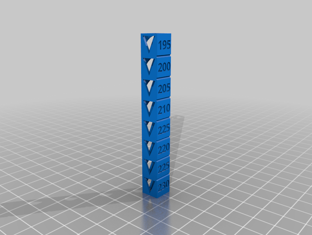 my customized temp calibration tower 3D print model - Mito3D