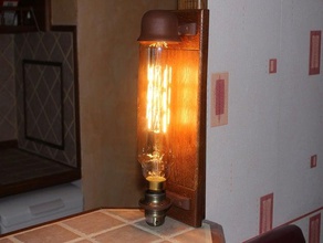 steampunk lamp decoration industrial design lampe led light lighting wall mount 3d print model - Mito3D