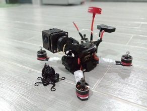 2 eksen gimbal 5' 6' 7' yarış drone runcam caddx kaplumbağa kameraları bölünmüş 5inch 6inch 7 inç split böl 3d print model - Mito3D