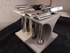 razor holder - toothbrushes 8 spaces 3d print model - Mito3D