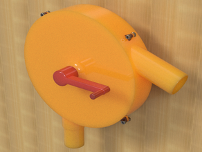 manual blower duct fan 3d print model - Mito3D