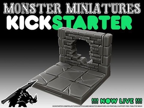 ruined wall - kickstarter live 25mm 28mm 30mm 32mm 3d printable crypt dd death delve descent dnd door dragon dragons dungeon dungeons eldritch fantasy fat free gloomhaven horror journey kingdom lovecraft medieval mini miniature miniatures modular monster mythos no supports openforge openlock ruins runes secret support suppotless system tile tilescape tileset trap 3d print model - Mito3D
