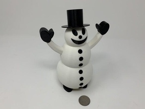 snowman pin walker 3d print model - Mito3D