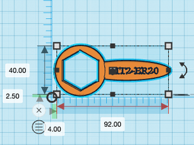 er20 tuerca de boquilla llave collet herramientas mano la tuercas herramienta 3D print model - Mito3D