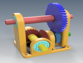 2 1 demo cambio di design per la stampa 3d ingranaggi conici riduttore motore angolo retto set 3d print model - Mito3D