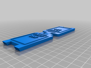 meine angepasste parametrische Boden-stehender Zeichen 2 Seiten kundengebundene 3d print model - Mito3D