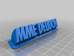 mme deudon personnalisé 3d print model - Mito3D