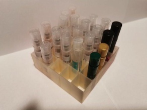 perfume sample holder - box 5x5 16mm x 30mm 3d print model - Mito3D