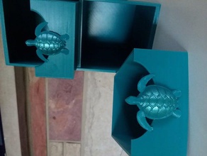 dekoratif depolama çekmece mini deniz kaplumbağası teabag sahibi 3d print model - Mito3D