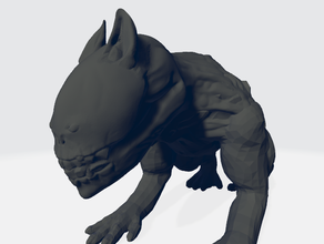 hell hound demônio cão dnd mini em miniatura o inferno hellhound miniaturas 3d print model - Mito3D