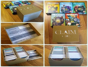 claim big box all expansions boardgame boardgames accessories inserts organizer inlay insert 3d print model - Mito3D