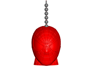 spiderman pull ball chain keychain knob handle fob finials keyring string 3d print model - Mito3D