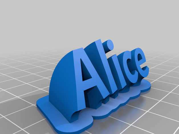mon personnalisés balayage 2-nom de la ligne plaque texte personnalisé 3D print model - Mito3D