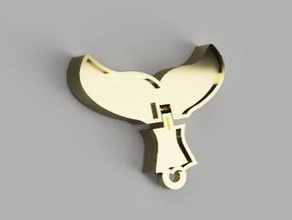 whale tail keychain 3d print model - Mito3D