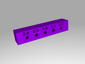 temel delik test bloğu iş parçacığı sıkı 3d print model - Mito3D
