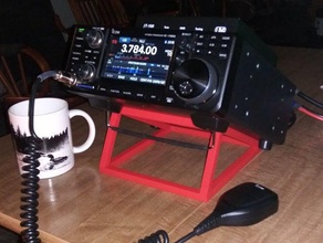 simple icom 7300 radio stand 7300 amateur radio desktop stand ham radio hf radio ic-7300 icom radio stand