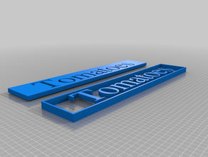 il mio personalizzato molto semplice targhetta su misura 3d print model - Mito3D