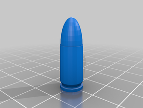 9x19 mm bullet 9mm 9x19mm dummy model police polizei training 3d print model - Mito3D