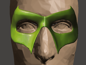 seta verde injustiça máscara cosplay traje oliver queen 3d print model - Mito3D