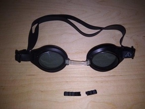 swim goggles nose bridge repair strip 3d print model - Mito3D