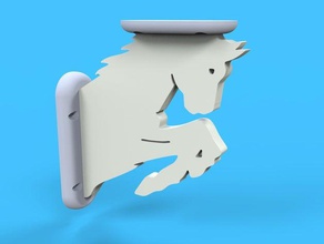 horse shelf bracket 3d print model - Mito3D