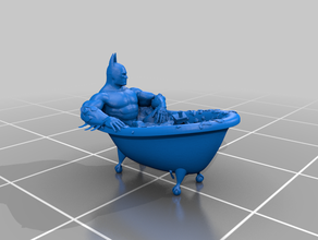 bathman la bañera de batman benchy 3d print model - Mito3D
