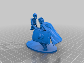 skeleton killing roman soldier 3d print model - Mito3D