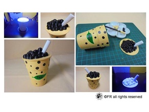 boba milk tea bubble cup 3d print model - Mito3D