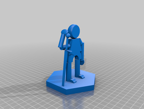 simple d&d miniature 3d print model - Mito3D