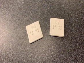 braille otobüs bildirim düğmeleri arduino düğme 3d print model - Mito3D