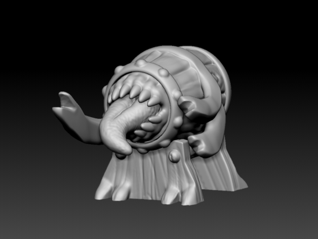 supportless barrel mimic barrel dnd mimic monster supportless 3D print model - Mito3D