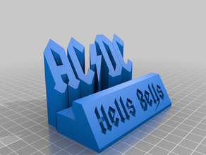 ac dc phone stand remix acdc holder 3d print model - Mito3D